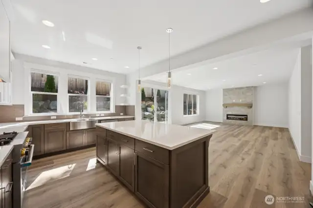 Gorgeous kitchen with private garden views