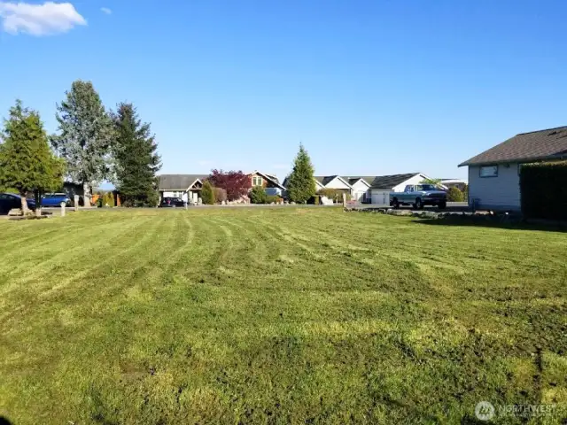 Large, level lot