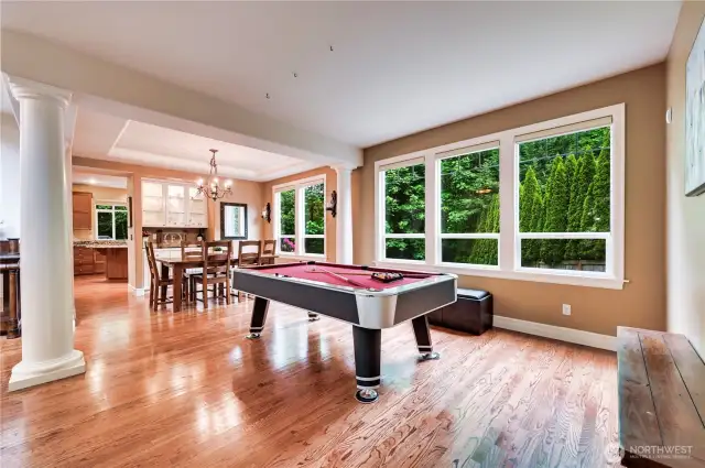 Tons of windows to showcase the main floor living spaces