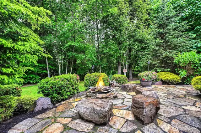 Flagstone and firepit