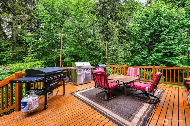 Spacious back deck