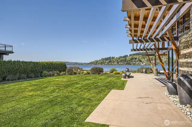 Great yard game space at your private community waterfront cabana