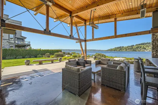 Enjoy BBQing for your guests at private waterfront cabana
