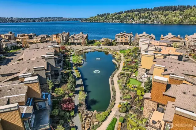 Enjoy an evening walk through your beautiful waterfront neighborhood.