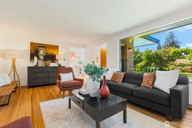 Original oak hardwoods throughout the main living areas.