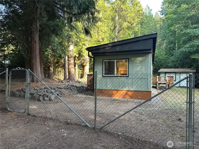 Fenced in yard for pets