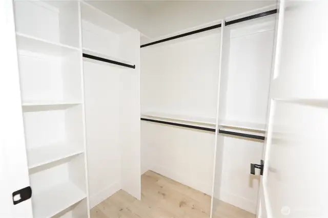 The primary bedroom has a large walk-in closet.