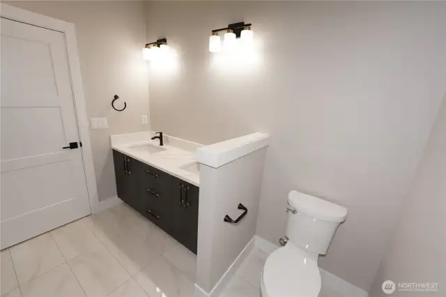 The primary bath is a great retreat