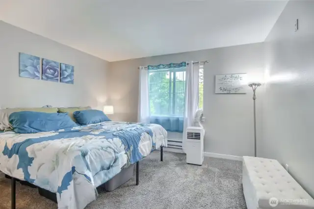This master bedroom is a perfect place to wind down and end your day. Lots of natural light and lots of room to add your own touches to make it your private oasis.