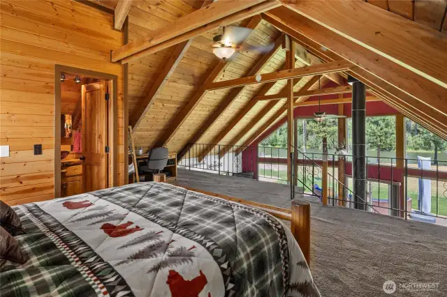 River views from upper loft bedroom!