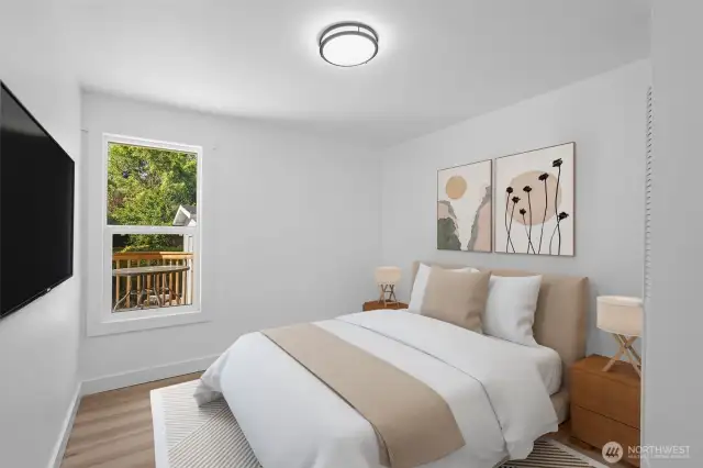 Virtually staged. Clean, bright rooms with fresh finishes and natural light.