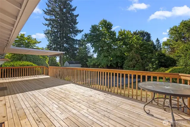 Plenty of room for relaxation or gatherings on the expansive deck.