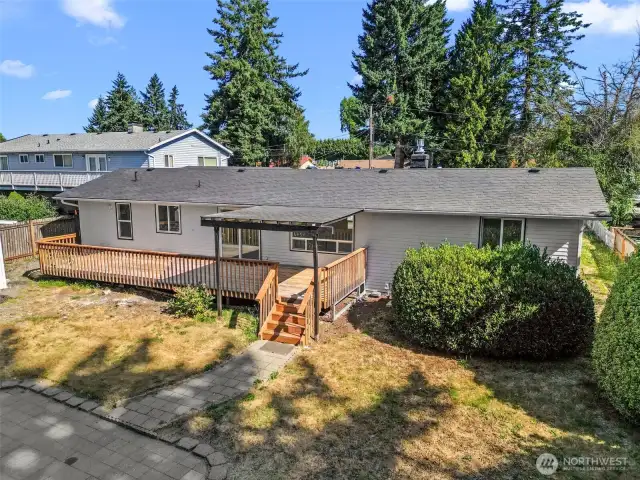 Ideal backyard for gardening, recreation, or group gatherings.