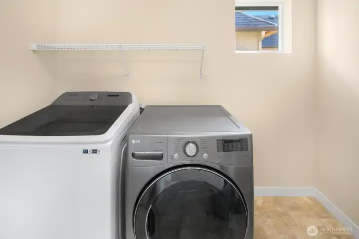 Upper floor utility room