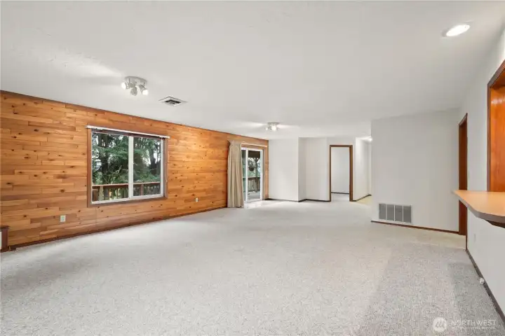 Access to the second entertaining deck and back yard