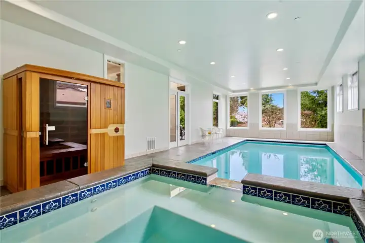 Indoor pool & spa for fun all year round