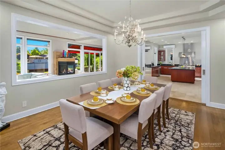 Large formal dining room. It could accommodate 10 to 12 person dining table for those larger events.