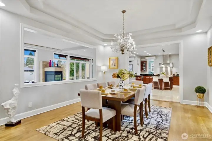 Large formal dining room. It could accommodate 10 to 12 person dining table for those larger events.