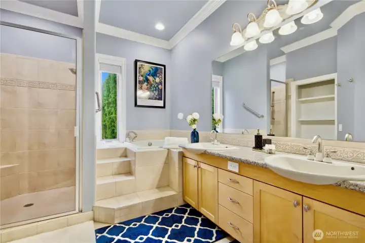 Main level Jr primary has a full bathroom and walk-in closet