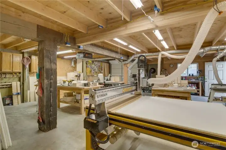 Shop view looking toward entry doors.