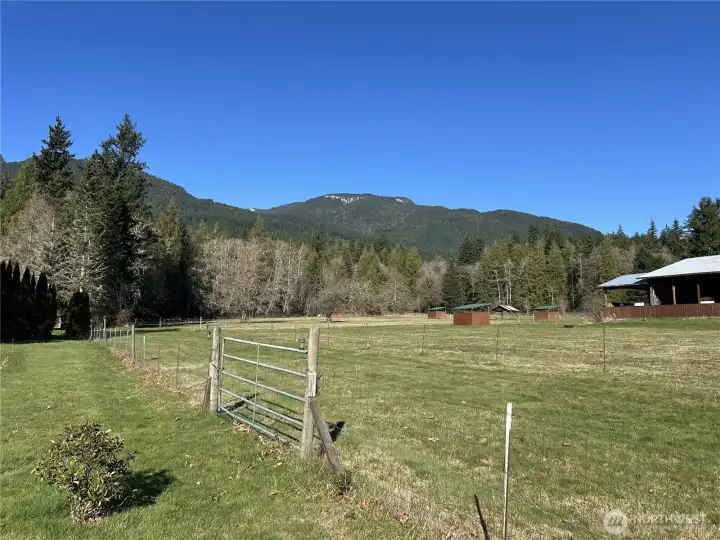 View of hills to the east, looking from fence line with the neighboring property.
