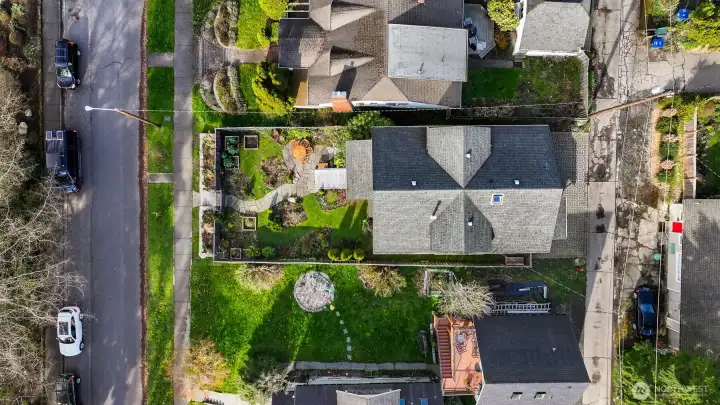 A great view of the gorgeous hardscaping and lay of the lot