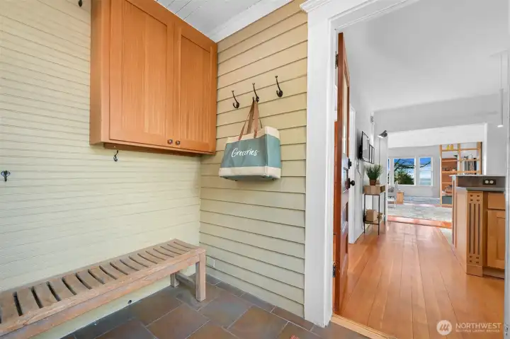 Mud room/entry porch located in the rear of the house just off the kitchen
