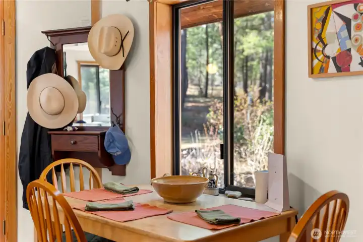 Entertain friends inside or outside on the covered porch or in the garden.