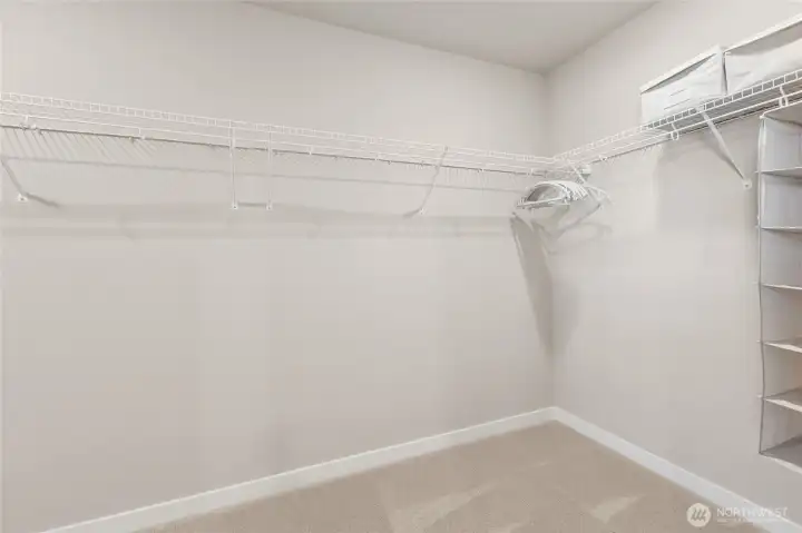 Large walk-in closet. Home is staged.