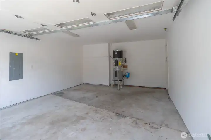 2-car garage wired for garage door opener.