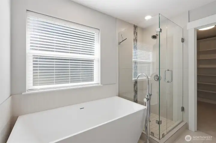 Spa-like soaking tub made for slowing down and relaxing. Spa-like soaking tub made for slowing down and relaxing.