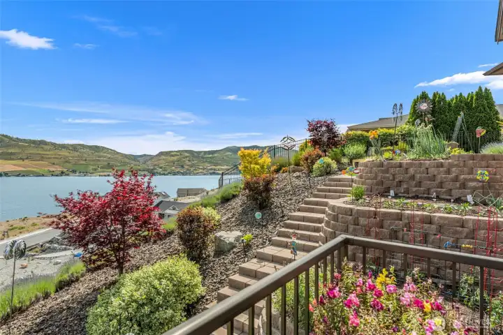 Beautiful landscaped yard.