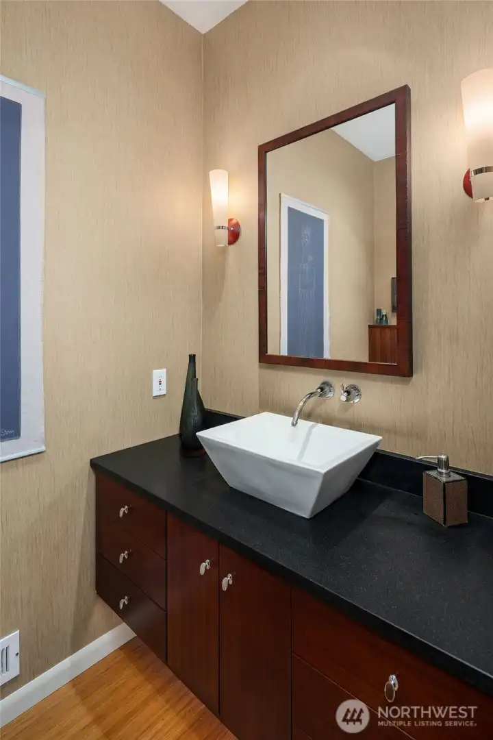Contemporary flair in the powder bath