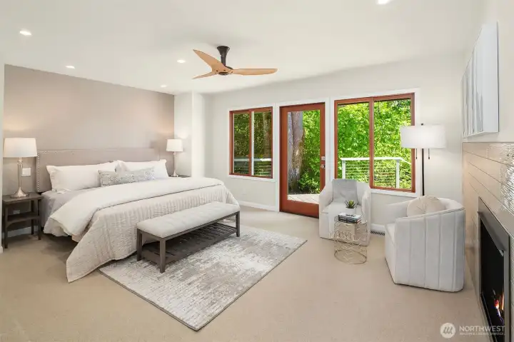 Opens to private side deck