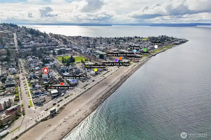 Look at all the amazing bars and restaurants...and the beach!...all within steps of the front door.