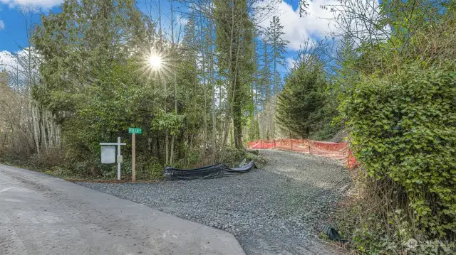 Entrance to Pita Lane...new gravel road is in!