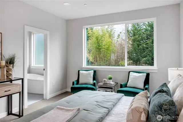 HUGE Windows on primary bedroom