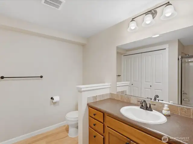 large vanity and storage