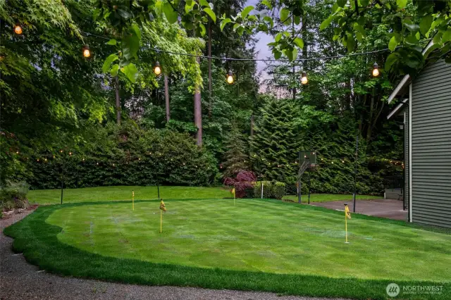 Exceptional professional-grade putting green. JUST refreshed for your summer fun!