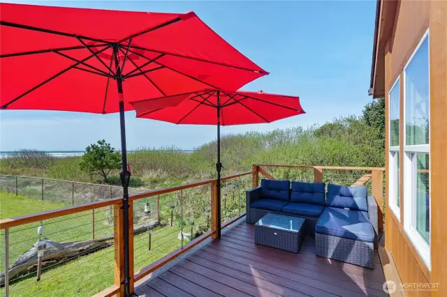 Custom deck with furniture