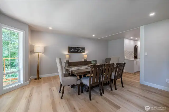 Flex room is great for multiple uses Living, Dining, Playroom.  The option is yours!