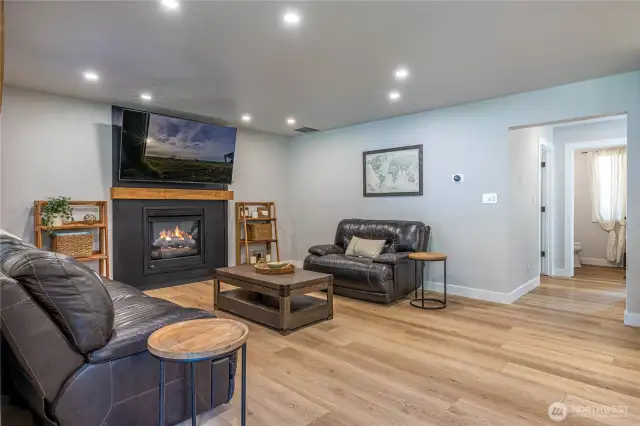 Living room with gas fireplace