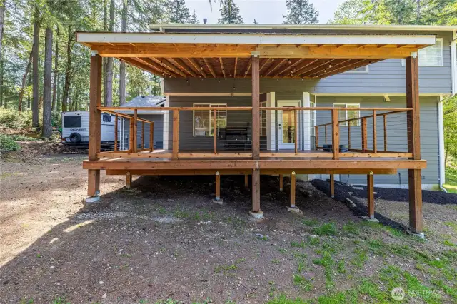 New 16' X 22' cedar covered Deck. Perfect for the entertainer!