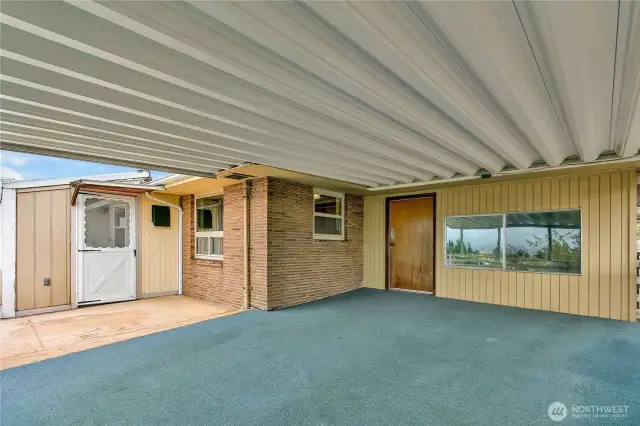 Large covered patio for all year outdoor living.