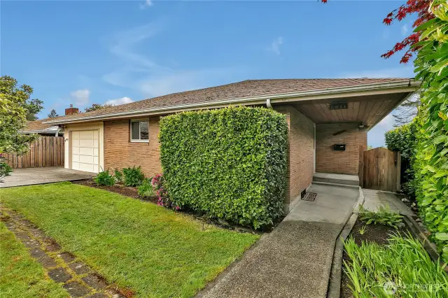 Single Car Garage and Driveway Parking