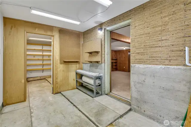 Off the lower level entrance, you will find a large storage area perfect for outdoor gear, yard equipment, or anything extra.