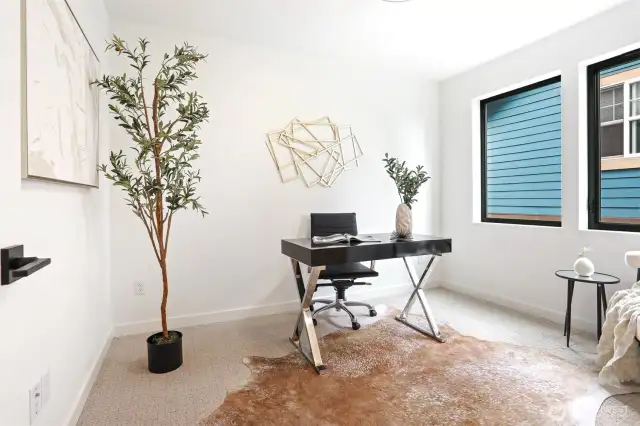 Fourth upper level bedroom/den/office
