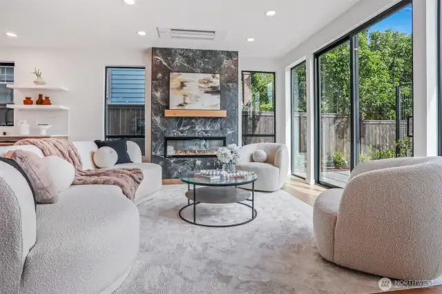 Living Room with Built-In Heating/Cooling