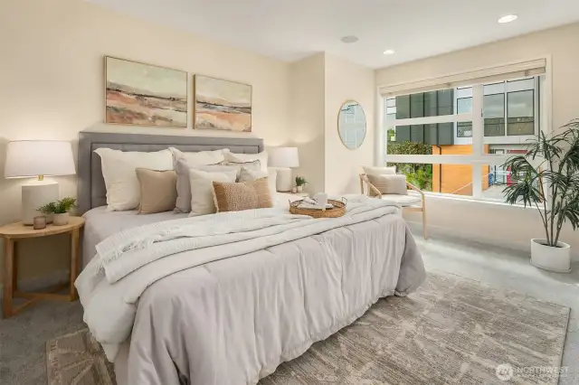 Generous and light-filled bedrooms.