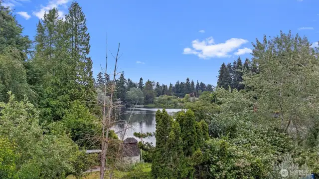 This is what you will see from the living room, bedroom and deck!
